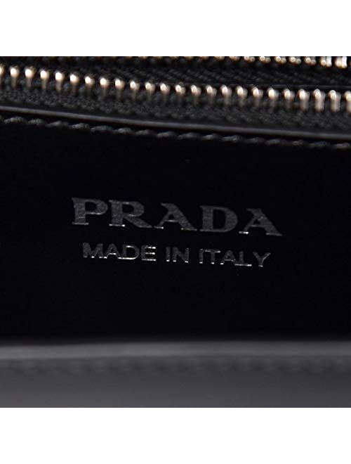 PRADA Crossbody Bags Handbags Saffiano City Calfskin Logo Printed Elektra Shoulder Bag Black Verde