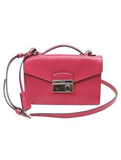 Pink Saffiano Leather Clutch Bag W/Strap Bt0960 Peonia