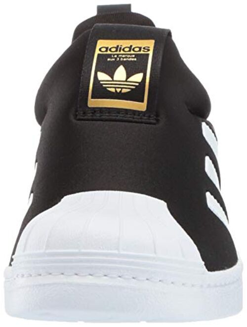 adidas Originals Kids' Superstar 360 Sneaker, Core Black/White/Gold Metallic, 12K