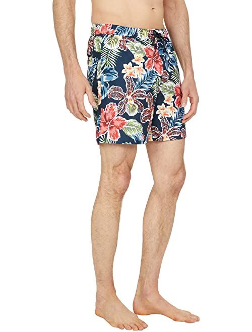 Original Penguin Large Floral Print Swim Shorts