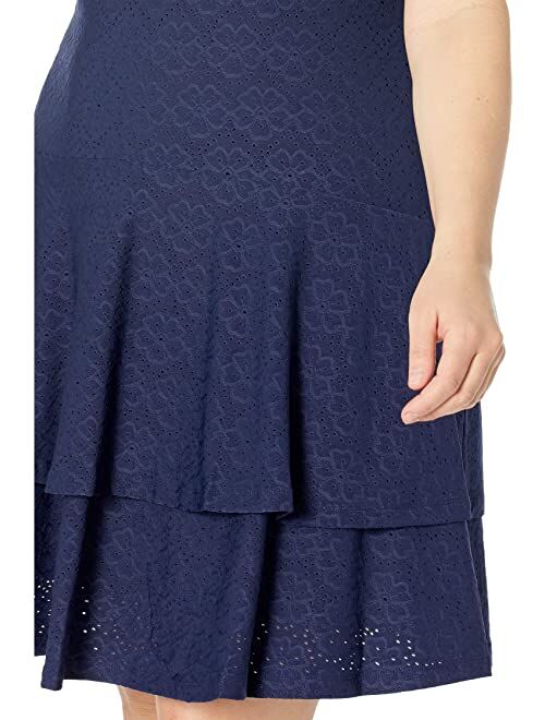 Michael Kors Plus Size Floral Jacquard Sleeveless Dress