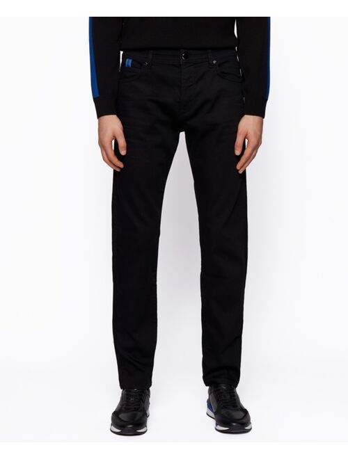 Hugo Boss BOSS Men's Black Tapered-Fit Jeans