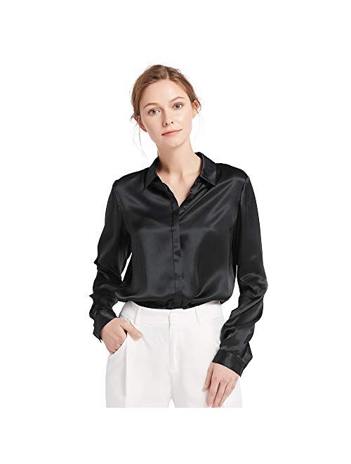 LilySilk Silk Blouse for Women 100% Pure Silk Long Sleeves Cool Smooth Tops