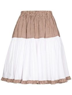 Amy tiered gingham skirt