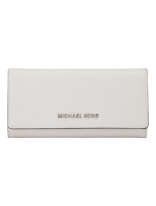 Michael Kors Optic White Jet Set Leather Wallet