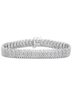 Macy's Diamond Chevron Bracelet (3 ct. t.w.) in Sterling Silver