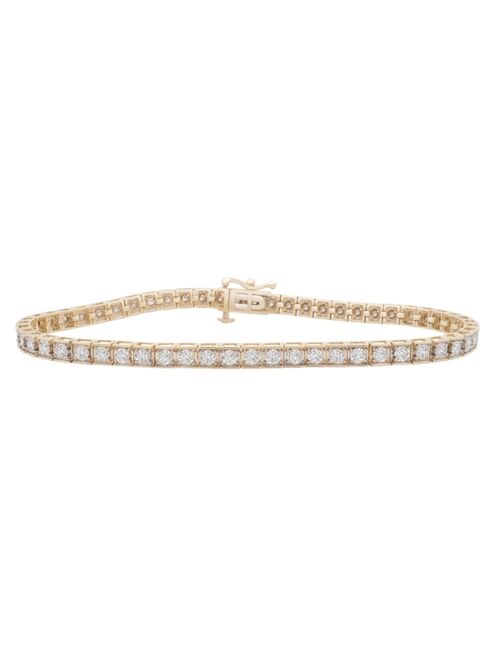 Macy's Diamond Miracle Plate Tennis Bracelet (1 ct. t.w.) in 10k Gold or White Gold