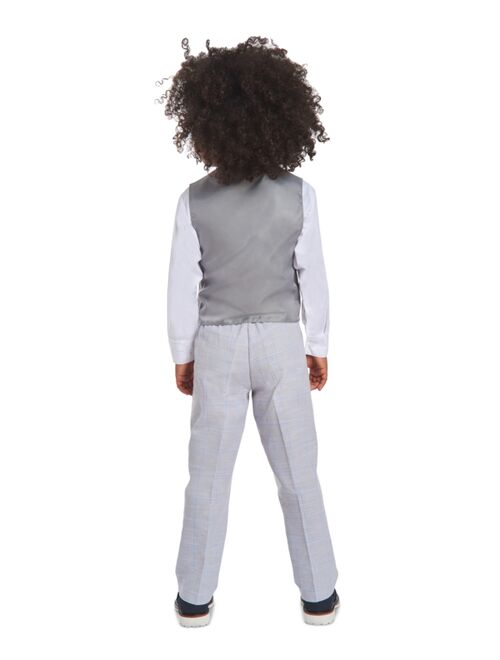 Nautica Little Boys 4-Pc. Windowpane Vest Set