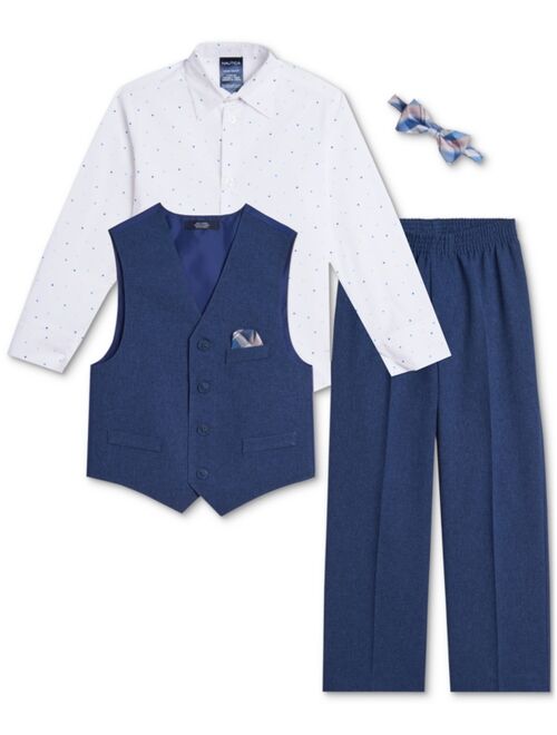 Nautica Baby Boys Shirt, Poplin Vest, Pants & Bowtie Set