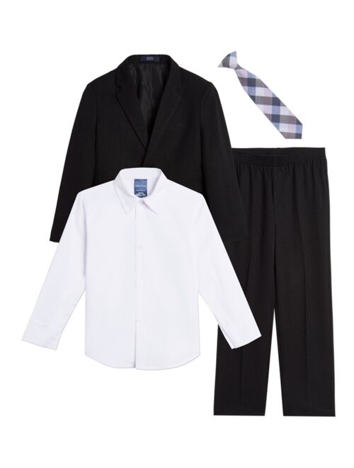 Nautica Little Boys Solid Texture Suit, 4-piece Set