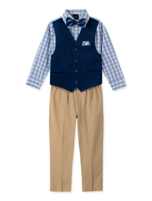 Nautica Toddler Boys 4-Pc. Twill Vest Set