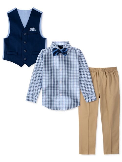 Nautica Toddler Boys 4-Pc. Twill Vest Set