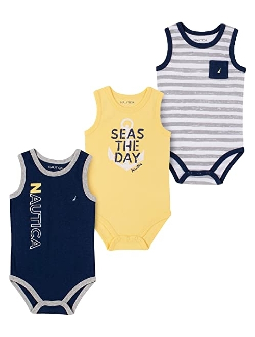 Nautica baby-boys 3 Pieces Pack Bodysuits