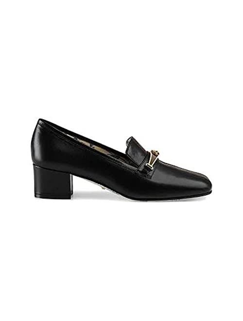 Gucci Women's mid Heel Loafer Pumps Feline Shoes Black