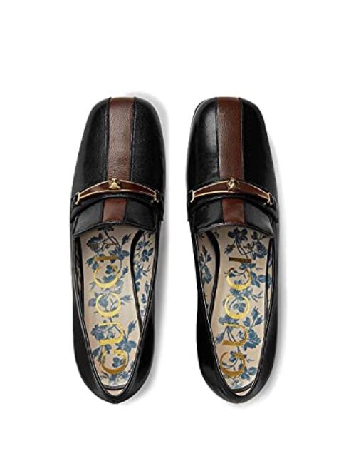 Gucci Women's mid Heel Loafer Pumps Feline Shoes Black