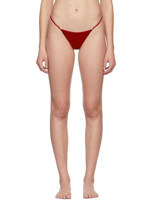 Fleur du Mal Red V-String Thong