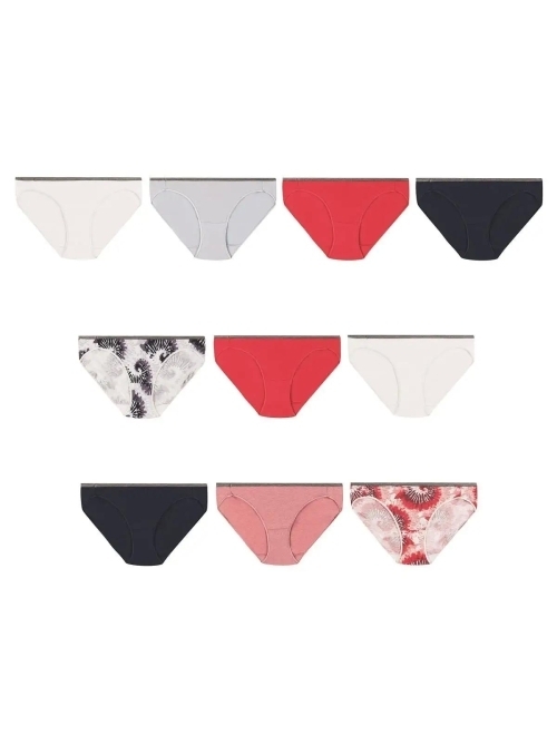 Hanes Women's Breathable Cotton Stretch Bikini 10-Pack