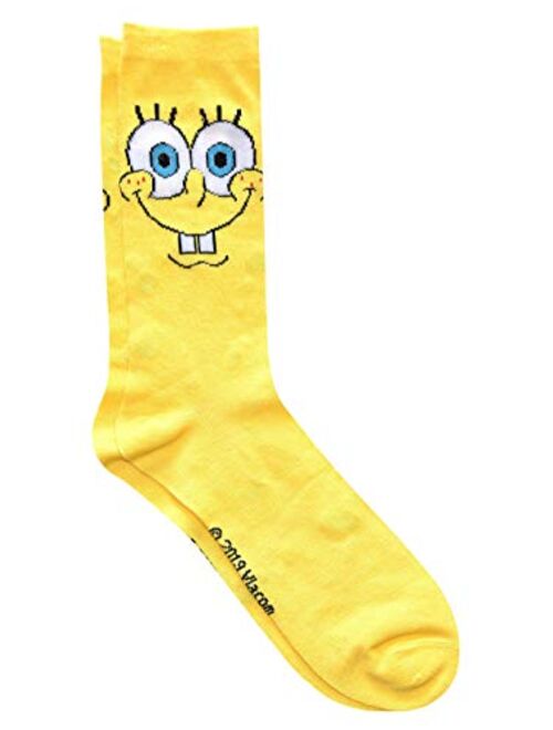 Hyp Spongebob Squarepants and Patrick Men's Funny Crew Socks 2 Pair Pack