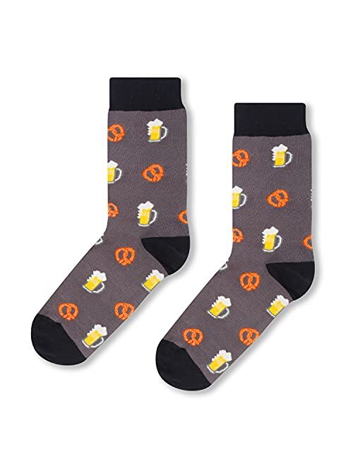 Zmart Men's Funny Food Fruit Socks Crazy Novelty Pineapple Taco Pizza Socks