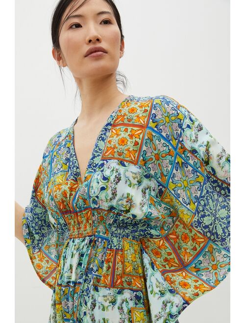 Anthropologie Mosaic Cinched Caftan