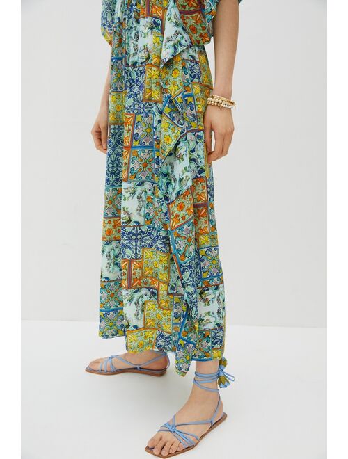Anthropologie Mosaic Cinched Caftan