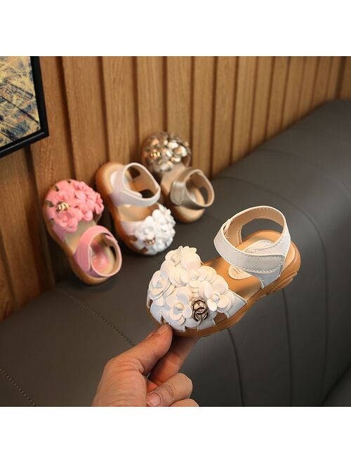 QIBOBIQ Newborn Baby Girls Shoes Summer Kid First Walkers Infant Soft Sole Shoes Golden Sneakers Prewalker Toddler Footwear Booties