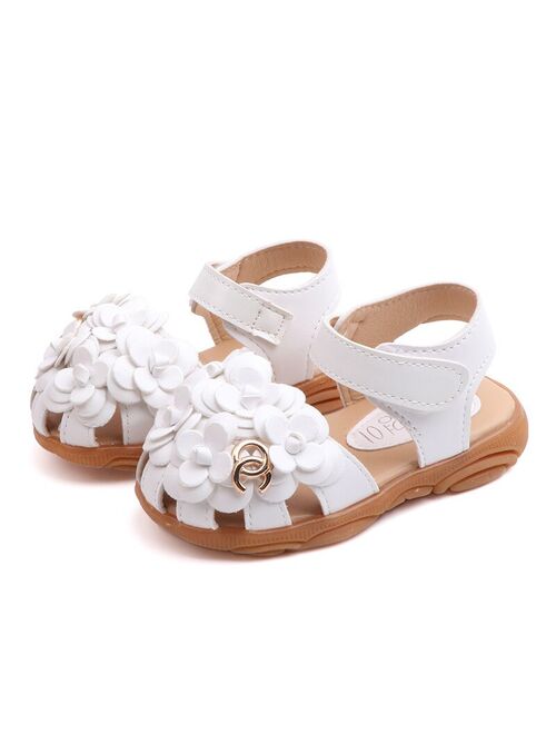 QIBOBIQ Newborn Baby Girls Shoes Summer Kid First Walkers Infant Soft Sole Shoes Golden Sneakers Prewalker Toddler Footwear Booties