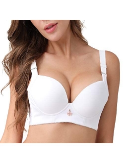 Padded T Shirt Bras for Women Push Up Comfort Underwire Brassiere 34A to 44C