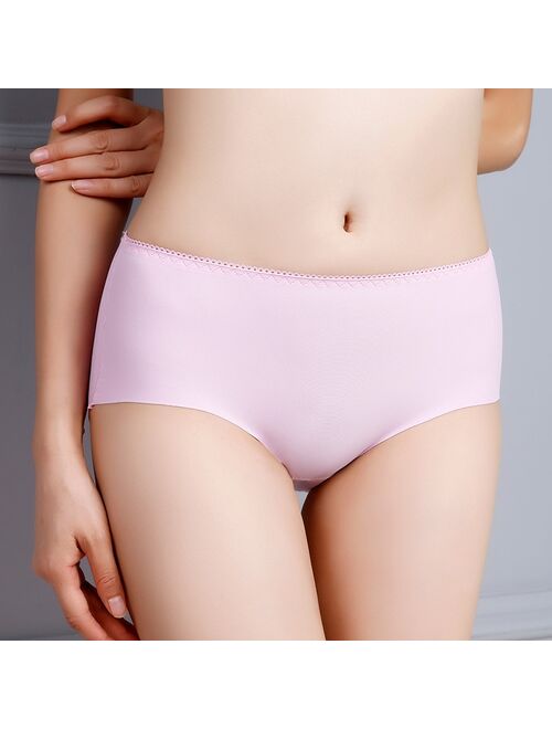 meet xuan 4XL  Ice Silk Women fashion Sexy Panties Seamless Underwear Briefs lingerie plus size S M L XL XXL XXXL