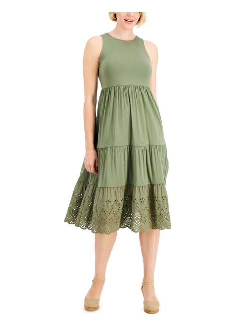 Charter Club Eyelet-Hem Midi Dress, Created for Macy's