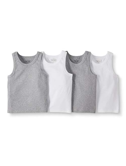 Moon and Back by Hanna Andersson Boys' 4-Pack Organic Cotton Muscle Tank