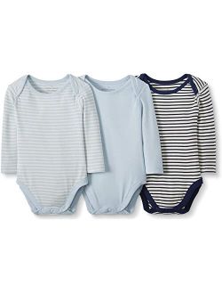 Moon and Back by Hanna Andersson 3-Pack Long Sleeve Bodysuit (Infant)