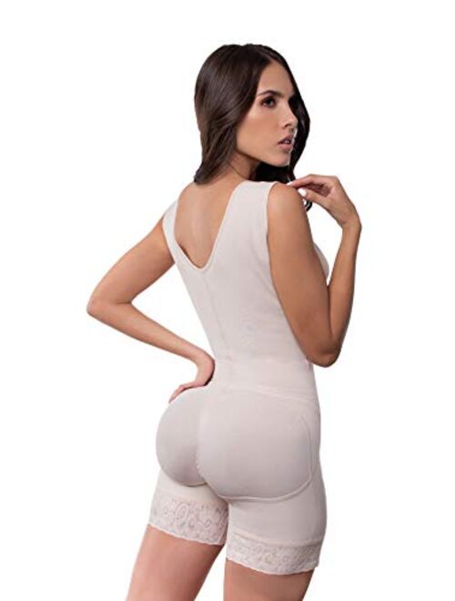 Fajas Milia Milia Women's Fajas Colombianas Post Surgery Boyshort Body Garment with Bra - 2315