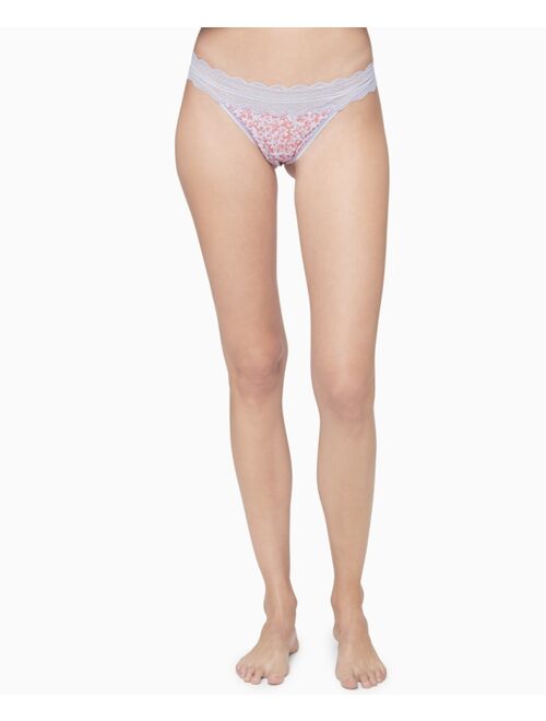 Calvin Klein Women's Lace Trim Thong Underwear QD3779