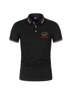 2021 Fashion Sports Brand Men's Polo Shirt Design Men's Loose Business Casual Cotton Short Sleeve Breathable Polo Shirt Summer H