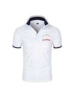 2021 Fashion Sports Brand Men's Polo Shirt Design Men's Loose Business Casual Cotton Short Sleeve Breathable Polo Shirt Summer H