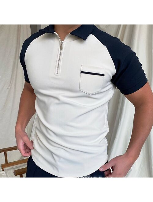 EspTmall New Polo Shirt Men Short Sleeve Polos Shirts Cross Slim Fit Mens Pol Clothes Dress Bodybuilding Streetwear Poloshirt 