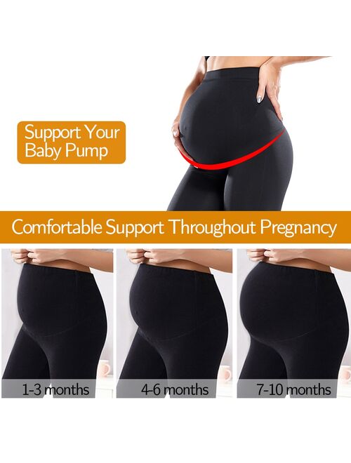 Vaslanda Maternity Leggings High Waist Belly Support Leggins for Pregnant Women Pregnancy Skinny Pants Body Shaping Postpartum Trousers