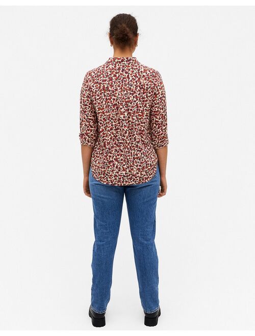 Monki Assa recycled floral print blouse in multi