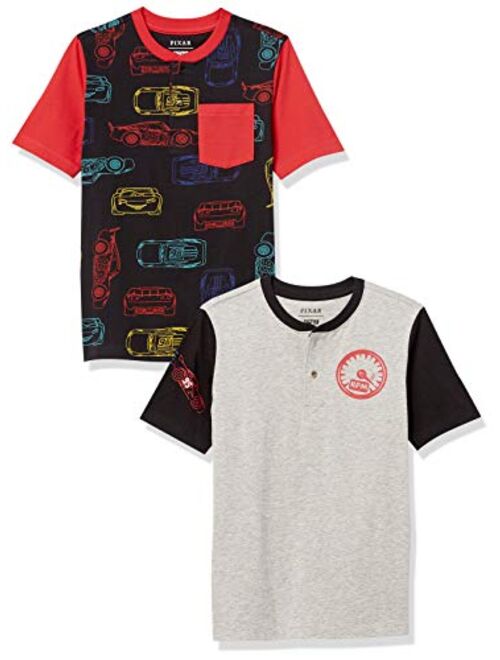 Amazon Brand - Spotted Zebra Boys' Disney Star Wars Marvel Short-Sleeve Henley T-Shirts