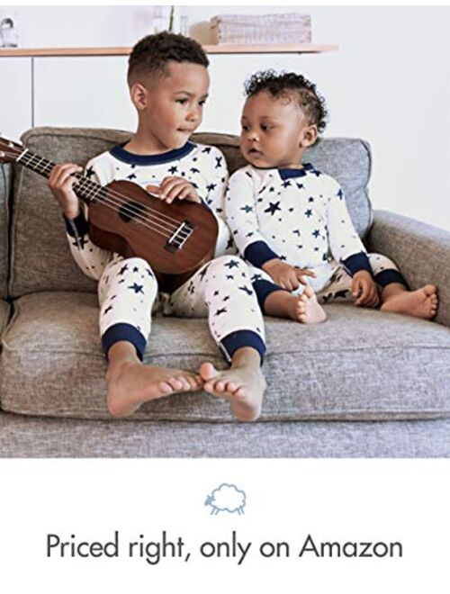 Moon and Back by Hanna Andersson Boys' and Girls' Organic Cotton 2 Piece Short Pajama Set