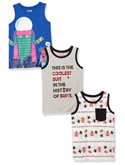 Amazon Brand - Spotted Zebra Boys' Disney Star Wars Marvel Sleeveless Tank Top T-Shirts