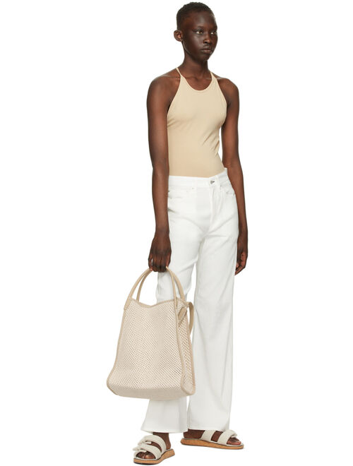 rag & bone White Linen Logan Jeans