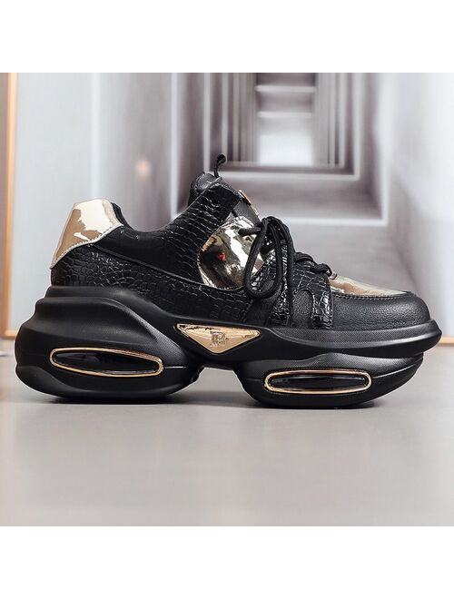 Women Platform Sneakers Black 2020 Autumn Winter Designers Casual Shoes Fashion Chunky Sneaker Comfortable Ladies Shoes 7CM