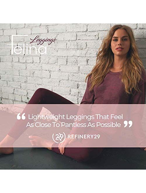 Felina Velvety Super Soft Lightweight Leggings 2-Pack - for Women - Yoga Pants, Workout Clothes