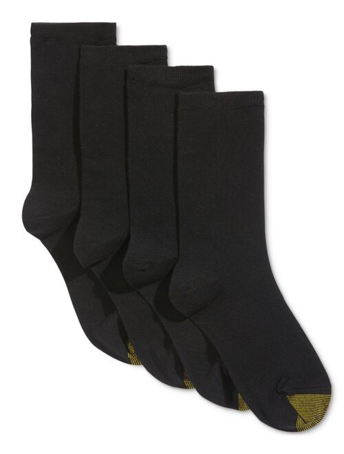 Gold Toe Women's 4 Pack Flat Knit Solid Socks, Created for Macy's