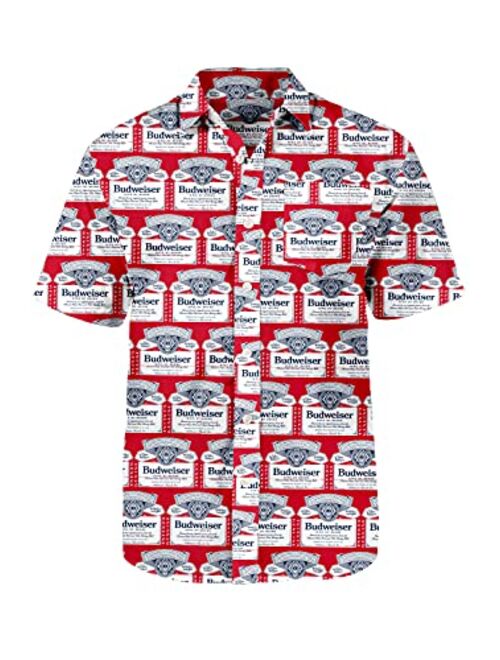 Tipsy Elves Men's American Flag Button Down Shirts - Patriotic USA Red White and Blue Hawaiian Shirts