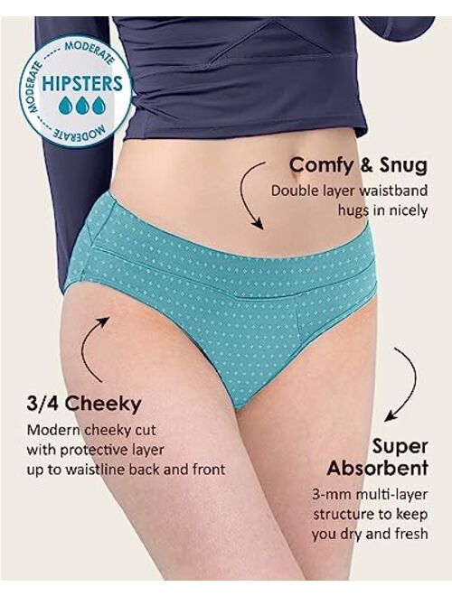 Neione Absorbent Period Panties | Supersoft Hipsters | Overnight Menstrual Underwear