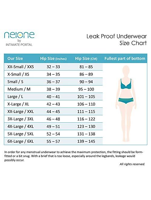 Neione Sporty Leak Proof Period Panties Menstrual Underwear 3 Pack Women Teens Girls