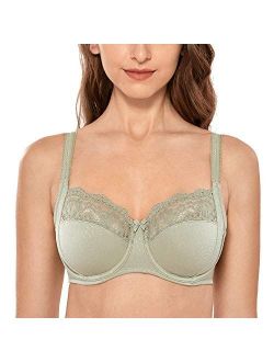Women's Non Padded Lace Full Coverage Underwire Plus Size Bra